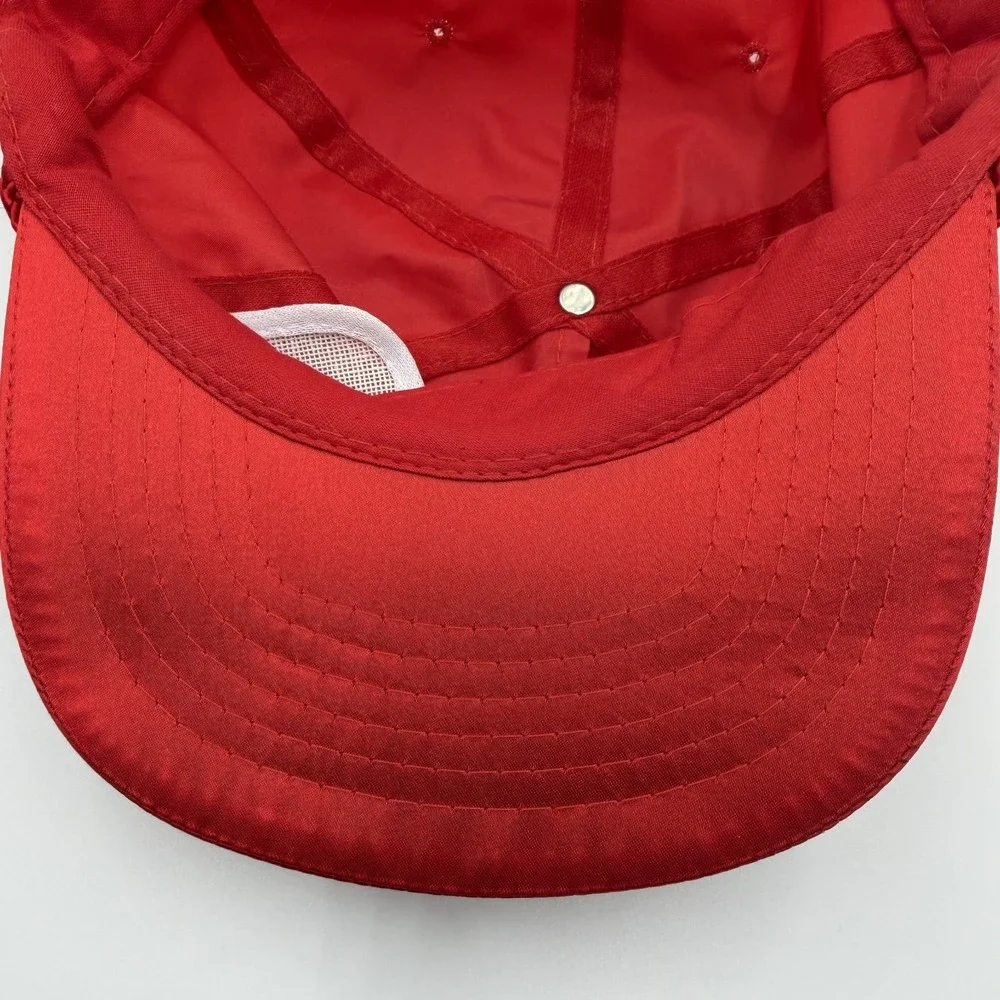 Vintage Chevrolet The Heartbeat of America Red Nylon Snapback Hat Ama Pro Chevy